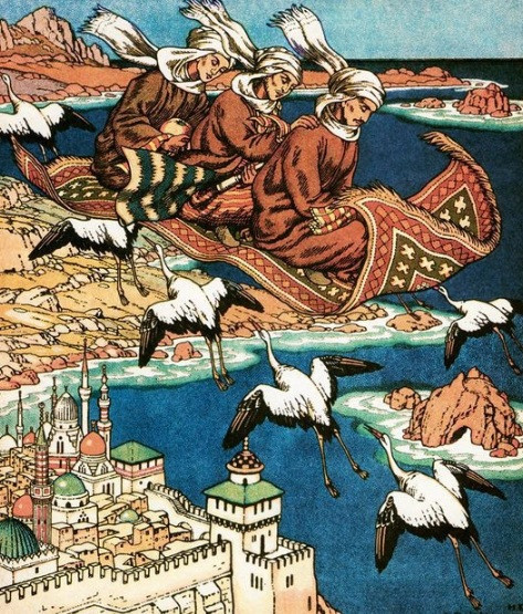 Theo một số giai thoại, Vua Solomon - một vị vua giàu có của Israel đã được ban tặng một tấm thảm bay huyền thoại. Tuy nhiên không đề cập đến nhân vật nào đã tặng tấm thảm cho Vua Solomon.