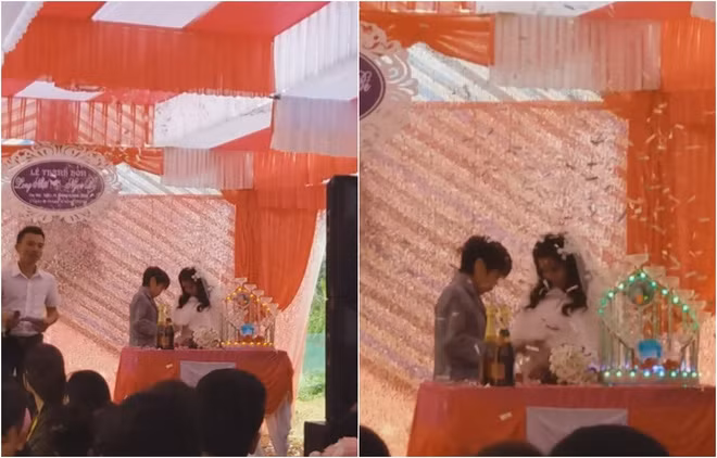 Một chi tiết khác là trong cảnh hai người trao nhẫn cho nhau, cô dâu và chú rể đứng trước mặt mọi người và họ có chiều cao bằng nhau, không chênh lệch lớn, người cao kẻ thấp như những bức ảnh trước. Tuy nhiên do góc chụp, quay ở cảnh này khá xa nên khuôn mặt nhân vật nam hiển thị không rõ, hơn nữa nếu "chú rể" thấp bé thì hoàn toàn có thể đứng lên ghế trong tình huống này... nên hiện vẫn chưa thể kết luận được người trao nhẫn cho cô dâu có phải là chú rể thực sự hay không và chú rể có phải là chàng trai thấp bé xuất hiện trước đó không.