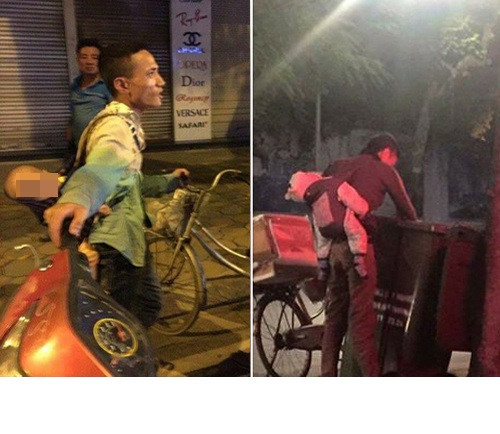 Những bức ảnh người đàn ông gầy guộc, có bộ dạng nhếch nhác, áo quần xộc xệch, địu, bế con theo lục từng thùng rác trên phố... cùng với cảnh đứa bé nghẹo đầu ngủ sau lưng đã lấy đi rất nhiều nước mắt của dân mạng. Trong những ngày đầu loạt ảnh này được chia sẻ, rất nhiều bạn trẻ đã không kìm nén được cảm xúc của mình trước sự đáng thương của ông bố và 3 đứa con này. Họ suy ngẫm về khoảng cách giàu, nghèo trong cuộc sống hiện đại, đồng thời cám cảnh, thương xót cho những số phận kém may mắn.