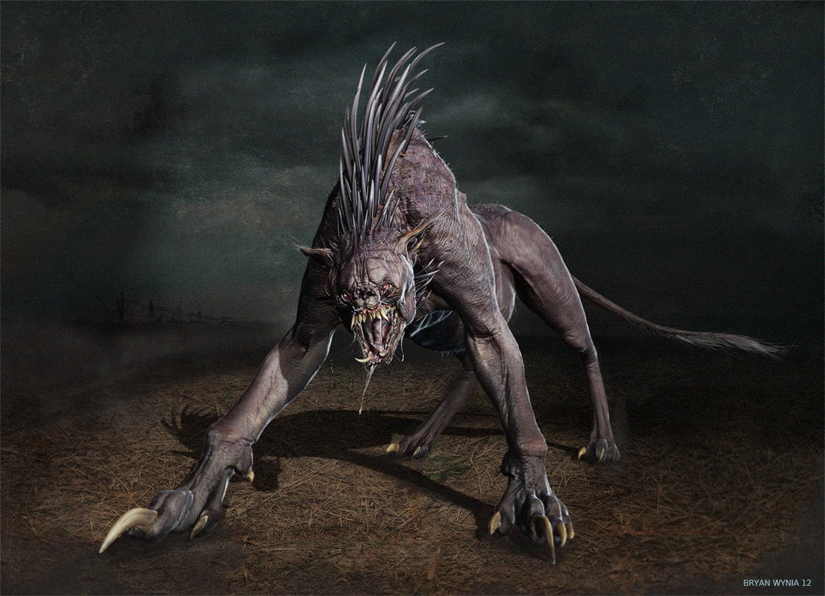 Các chuyên gia không thể xác định được nó là sinh vật gì vì hình dạng quá dị biệt, giống linh cẩu nhưng lại có sừng bờm mọc ở lưng. Sau khi xuất hiện và tấn công người, nó đã bị dân làng giết chết.