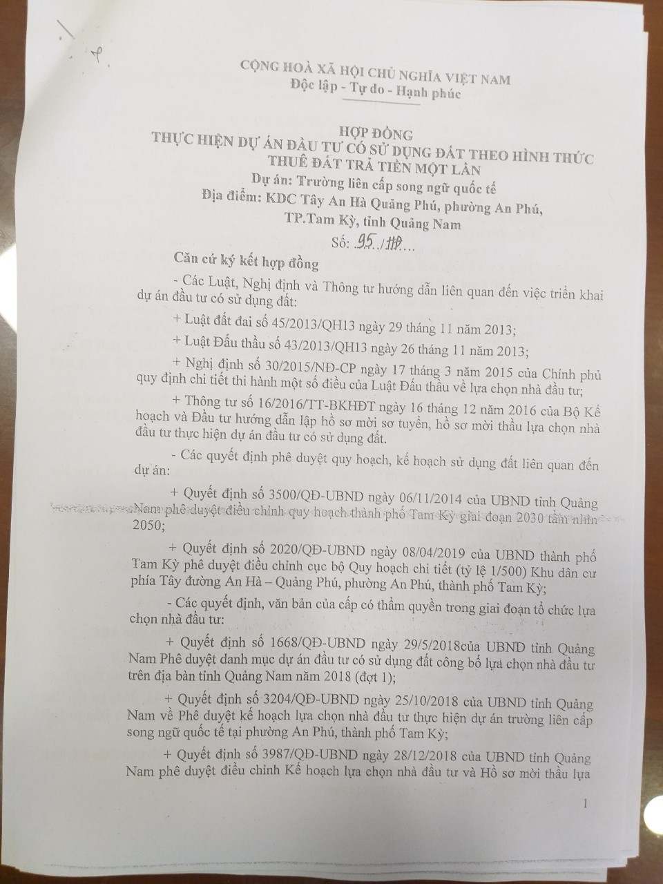 Quang Nam: Cong ty ABC duoc uu ai thue 