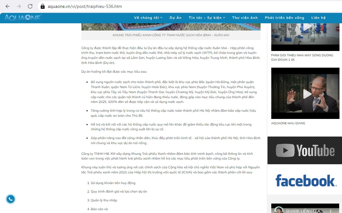 Hồ sơ Nước sạch Hòa Bình - Xuân Mai huy động 875 tỷ tiền trái phiếu Ho so Nuoc sach Hoa Binh - Xuan Mai huy dong 875 ty tien trai phieu