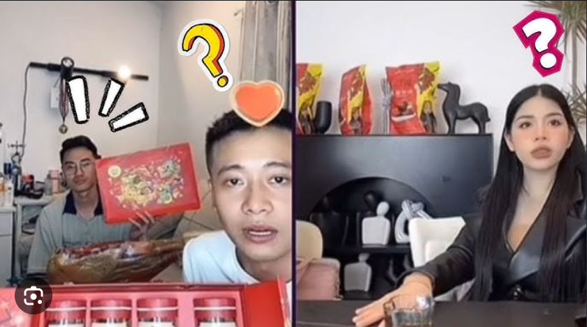 Trước đó, trong buổi PK livestream cùng Quang Linh, Thái Hằng ngay lập tức giúp nam Youtuber của team châu Phi chốt đơn gần 3000 giỏ quà tết.