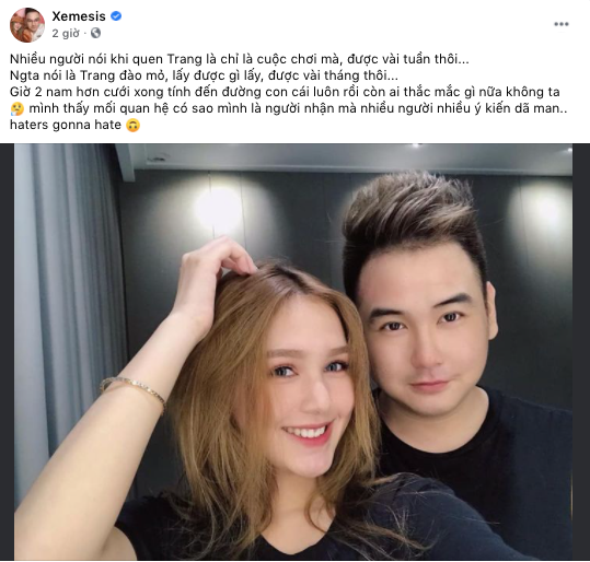 Mới đây Xemesis cũng đã lên tiếng về vấn đề này, theo đó nam streamer xác nhận đã từng nhận phải rất nhiều gièm pha như việc quen Xoài Non chỉ là vui chơi, hay nàng hot girl đang "đào mỏ" bạn trai,...