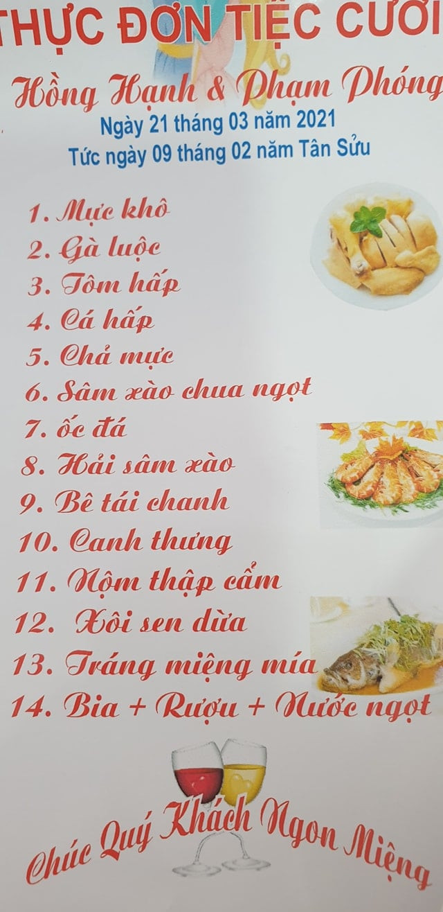 Tiệc cưới có lẽ là khâu cầu kỳ và quan trọng nhất của đám cưới. Ở mỗi vùng miền, việc lựa chọn các món ăn theo phong tục của vùng miền đó được coi là nét đặc trưng. Vậy nên dựa theo thực đơn cỗ cưới là có thể đoán ra ngay nguồn gốc của nó.
