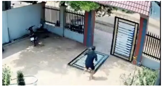 Mặc dù không bắt được kẻ trộm nhưng hành động của người phụ nữ mang bầu 5 tháng trong đoạn clip đã khiến không ít người nể phục. Ảnh: Chụp màn hình