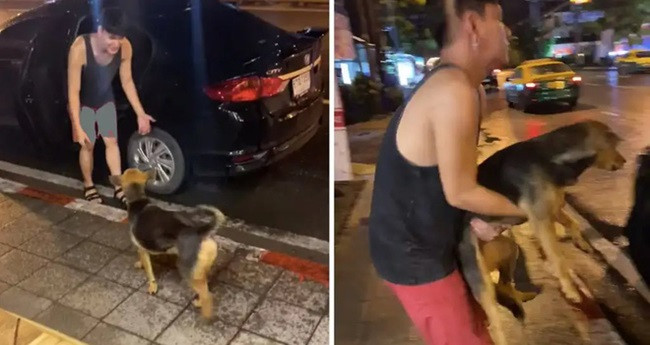 Sau một hồi ôm đi ôm lại, cuối cùng Yutthaphum cũng ôm được con vật về nhà.