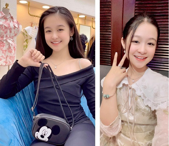 Hiện tại, cô bé đang theo học tại một ngôi trường có tiếng Sài Gòn. Bên cạnh khả năng diễn xuất, ngôi sao nhí còn là giọng ca đầy tài năng.