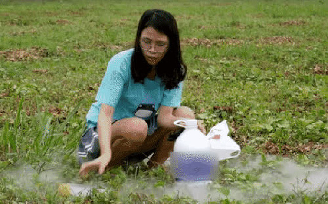 Cụ thể, trong một video, Thơ Nguyễn đã thực hiện một thí nghiệm có thể gây nguy hiểm là bỏ đá khô vào chai kín gây nổ tung.