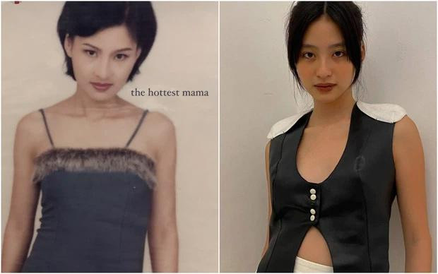 Mẹ của gái xinh này còn được đánh giá có gu thời trang khá cổ điển, cô mặc áo 2 dây cực sành điệu, khoe trọn xương quai xanh đầy quyến rũ.