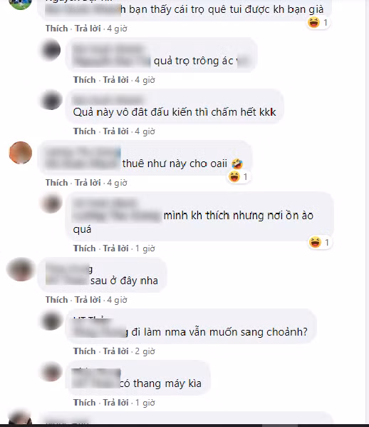 Một số bình luận bày tỏ sự thích thú, khen ngợi đến người xây dựng dãy trọ.