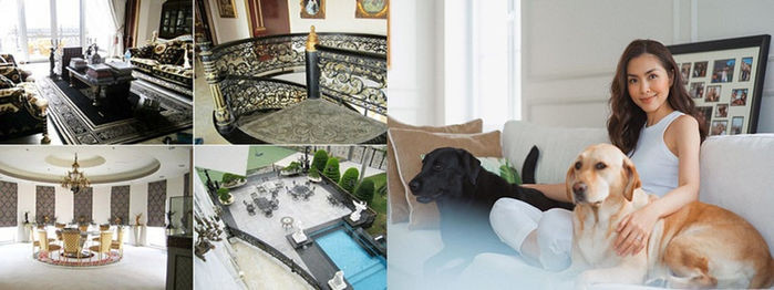 Biệt thự có thiết kế theo phong cách hoàng gia Châu Âu khi được trang bị đầy đủ tiện nghi gồm phòng ốc như khách sạn 5 sao, hồ bơi, sân tennis và gara chứa dàn siêu xe đắt giá. Ảnh: FB Hà Tăng,