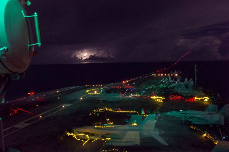 Trung tuần tháng trước, 3 tàu sân bay Mỹ cùng lúc tuần tra Thái Bình Dương, lần gần nhất họ làm điều này là vào năm 2017.