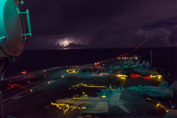 Trung tuần tháng trước, 3 tàu sân bay Mỹ cùng lúc tuần tra Thái Bình Dương, lần gần nhất họ làm điều này là vào năm 2017.