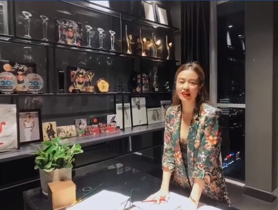 Đây cũng là không gian trưng bày các giải thưởng âm nhạc của Hoàng Thùy Linh.