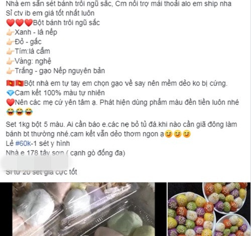 Nắm bắt được nhu cầu này, nhiều người khéo tay tự làm bánh trôi ngũ sắc đáp ứng nhu cầu của khách.