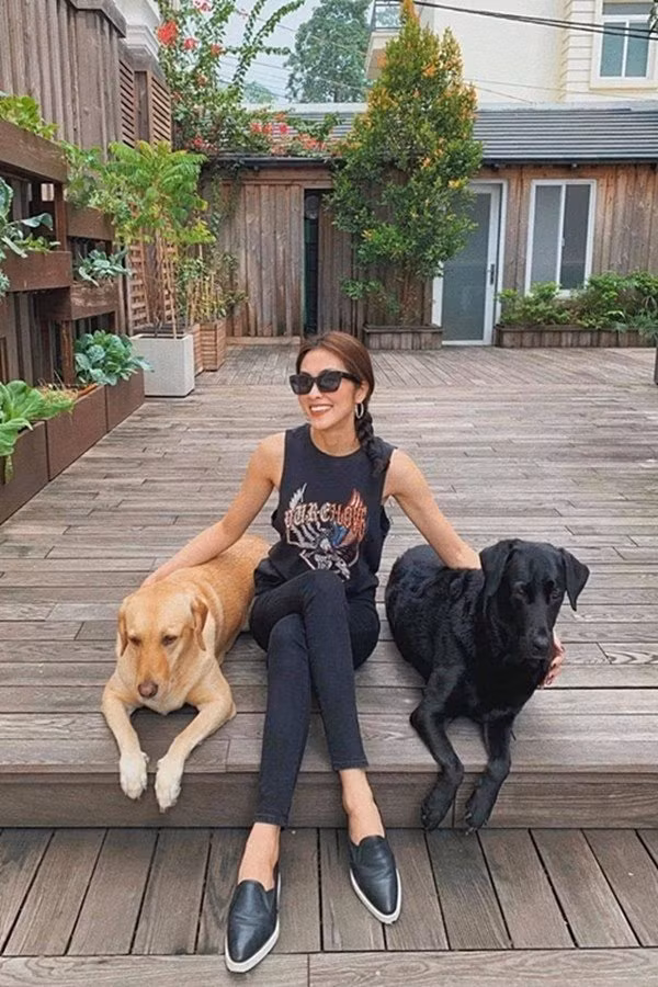 Biệt thự của vợ chồng Tăng Thanh Hà có khu vườn rộng bao quanh. Ảnh: Khám phá.