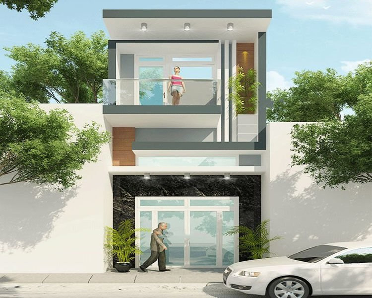 Nhà ống 2 tầng thiết kế đơn giản hoàn thiện nội thất cơ bản chưa đến 700 triệu. Ảnh: Wedo.