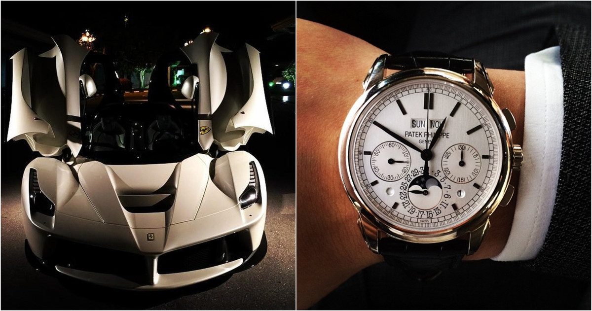 Thỉnh thoảng anh đeo đồng hồ Tourbillon Skull RM052 có giá 527.000 Euro (hơn 13 tỷ đồng), lái chiếc LaFerrari màu trắng trị giá 1,4 triệu USD (hơn 32 tỷ đồng).
