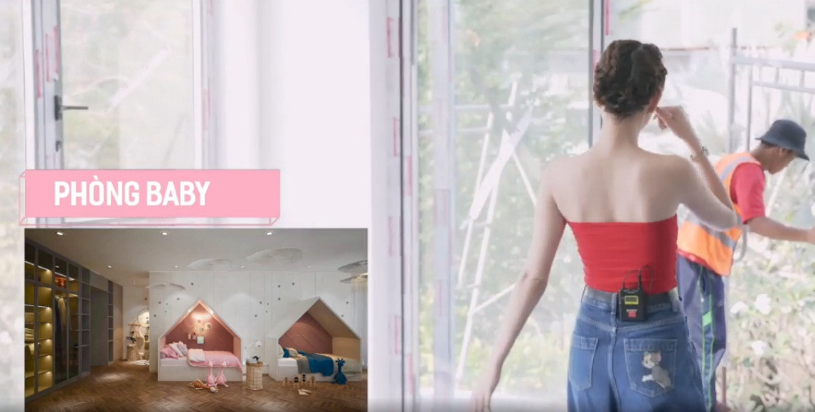 Cô còn chia sẻ có kế hoạch sẽ sinh 1 bé trai và 1 bé gái nên đã làm sẵn một căn phòng cực đáng yêu cho 2 con.