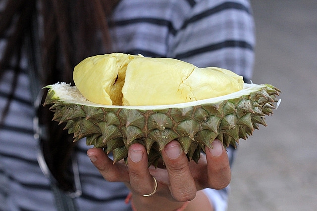 Trong buổi đấu giá King Of Durian năm 2019, từng có 1 quả sầu riêng Kanyao được chào giá tới… 48.000 USD (khoảng hơn 1,1 tỷ đồng). Ảnh: Getty Image