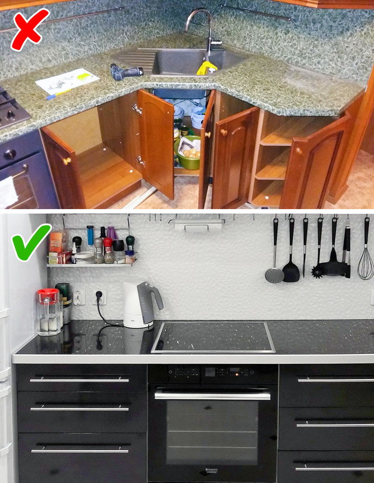 Bàn bếp granite từng rất phổ biến nhưng hiện không còn được đánh giá cao bởi nó khiến đồ nội thất mới cũng trở nên lạc quẻ và lỗi thời. Vì thế, với mặt bàn bếp, tốt hơn hết là chọn bề mặt bóng mờ hoặc nhám.