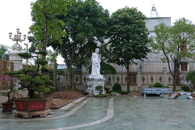 Ngoài các chậu bonsai, trong vườn còn có nhiều cây lớn. Ảnh: Vietnamnet.