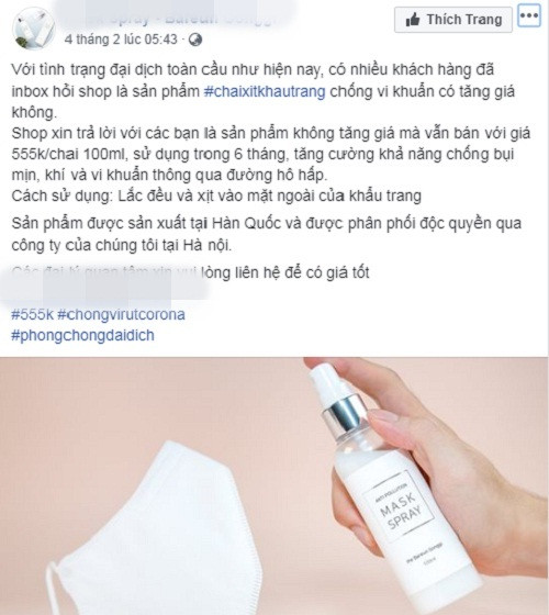 NTD hoang mang xit khau trang diet virus, vi khuan gia chat, 