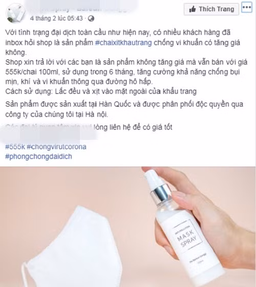 NTD hoang mang xit khau trang diet virus, vi khuan gia chat, 