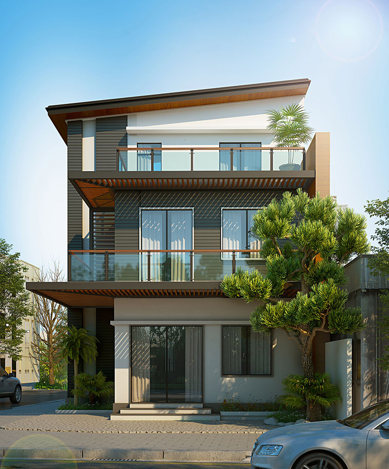 Biệt thự 2 tầng 1 tum sử dụng thiết kế hai mặt tiền theo kiến trúc chữ L để đón thoáng và xử lý ánh sáng. Ảnh: Wedo. Video: Dân Sài thành ‘tiếc’ biệt thự Pháp bị phá dỡ. Nguồn: VTC14