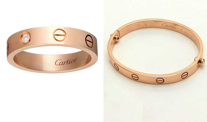 Bộ sưu tập Love được Cartier tung ra từ những năm 70 của thế kỷ trước và chiếc vòng tay này trở thành những sản phẩm bán chạy nhất của hãng này. Ảnh: Bazaar.