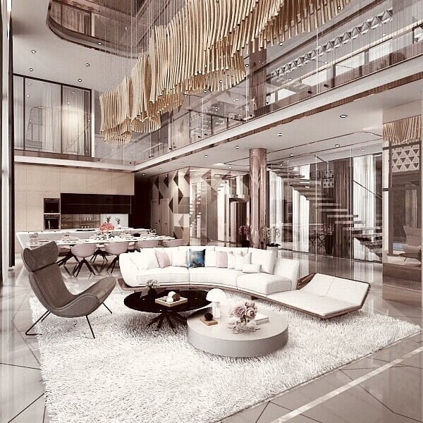 Phòng khách thoáng rộng, sang trọng như khách sạn.