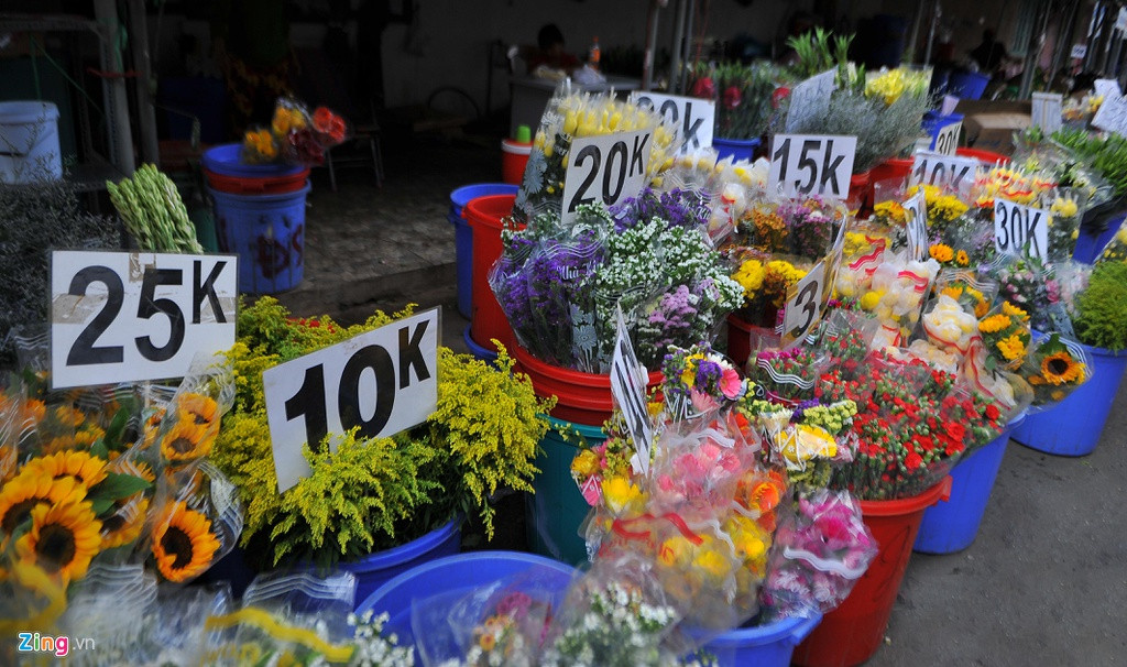 Các loại hoa tại khu vực này đều có bảng giá niêm yết khá cụ thể. Tuy nhiên, trên thực tế nếu có người mua, tiểu thương thỏa thuận giảm giá khoảng 50% so với mức giá ghi trên bảng. Theo nhiều tiểu thương, đây là giá "bán sổ", tức họ chỉ kiếm thêm chút tiền vốn để bù vào hoạt động kinh doanh trong ngày.