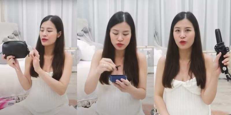 Vì muốn mình luôn xinh đẹp trong ngày rời bệnh viện và đưa con gái về nhà nên bà xã Ông Cao Thắng chuẩn bị cả đồ trang điểm, dây cột tóc, kẹp, máy kẹp tóc....