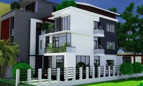 Nhà được đặt sát đất 1 bên và 1 bên còn lại được ưu tiên để làm sân vườn. Ảnh: Thietkenhadep. Video: Độc đáo cách tạo lối vào nhà. Nguồn: VTC1