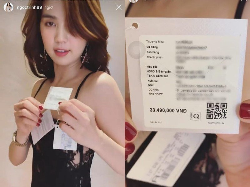 Tất nhiên, các món đồ Ngọc Trinh mua đều là hàng hiệu. Ảnh: FBNV.