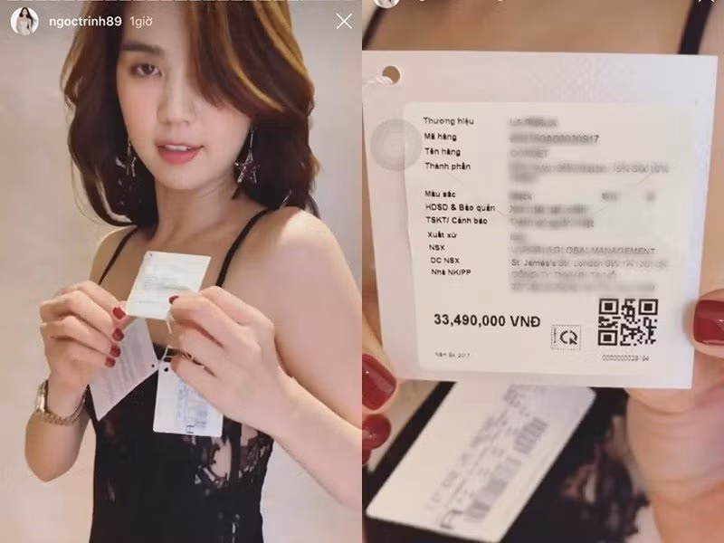 Tất nhiên, các món đồ Ngọc Trinh mua đều là hàng hiệu. Ảnh: FBNV.