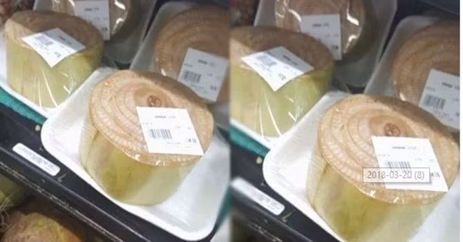 Ngạc nhiên hơn, khúc thân chuối này được niêm yết với giá cao ngất ngưởng, tới 1.400 Yên Nhật, tương đương 280.000 đồng. Ảnh: Facebook.