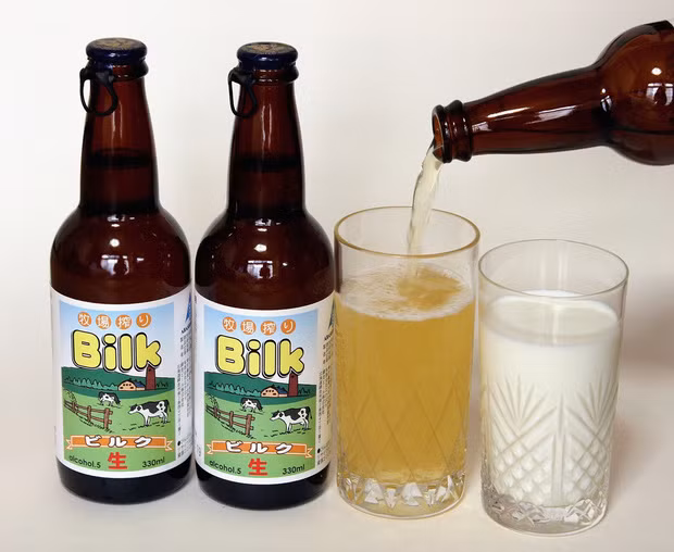 Bilk (Beer + Milk) là loại đồ uống nổi tiếng của Nhật Bản được sản xuất bởi nhà máy Abishiri. Dù là "sữa bia" nhưng nó thực sự lại có vị… trái cây.