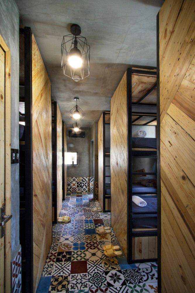 Thiết kế giường tầng thích hợp khi đi du lịch bụi một mình hoặc theo nhóm.