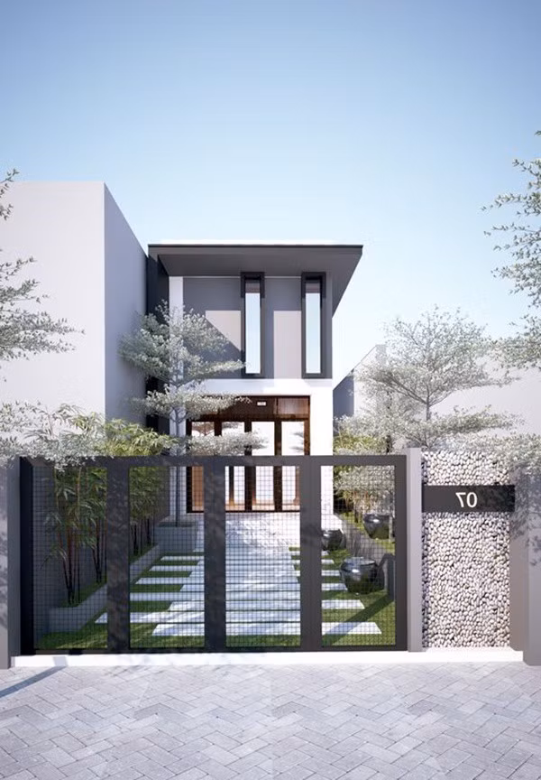 Nhà ống 2 tầng thường đòi hỏi thiết kế tinh tế để vẻ đẹp lấn át cảm giác bị gò bó và chật hẹp. Ảnh: Holcim.