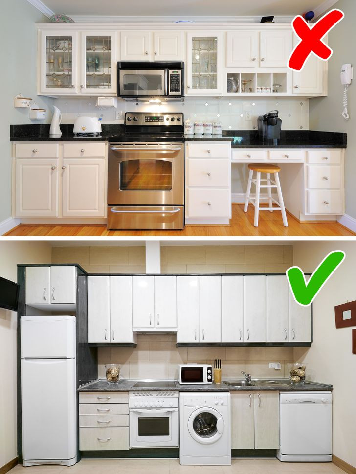 Lựa chọn cho các thiết bị màu trắng hoặc đen, thay vì các thiết bị bằng thép không gỉ, có thể giúp bạn tiết kiệm tới 1.000 USD. Lý do thiết bị bằng thép không gỉ là xu hướng, vì vậy chúng đắt hơn. Nguồn ảnh: Brightside. Video: Gợi ý nội thất thông minh cho căn hộ nhỏ. Nguồn: VTC 1