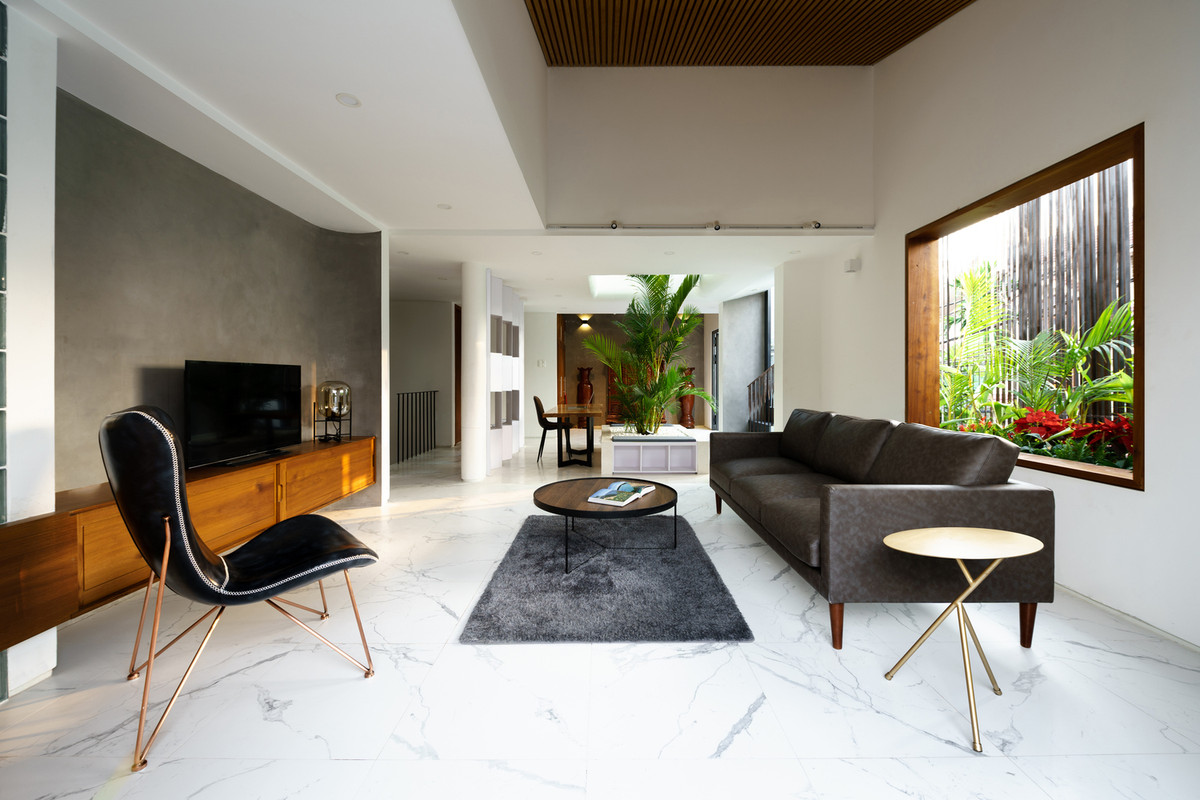 Điều này tạo ra một không gian mở làm nổi bật sự sống động cho khu vực.