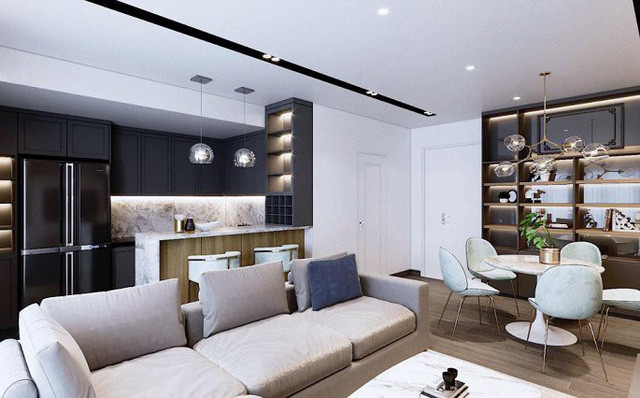 Căn hộ mới của Cao Thái Hà ở quận 2 (TP HCM), rộng 82 m2. Cô dự định đầu tư thêm 700 triệu đồng để làm nội thất.