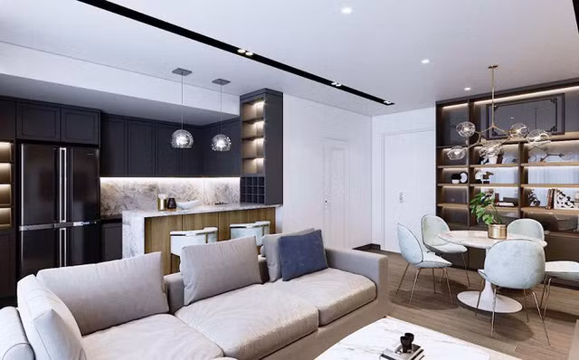 Căn hộ mới của Cao Thái Hà ở quận 2 (TP HCM), rộng 82 m2. Cô dự định đầu tư thêm 700 triệu đồng để làm nội thất.