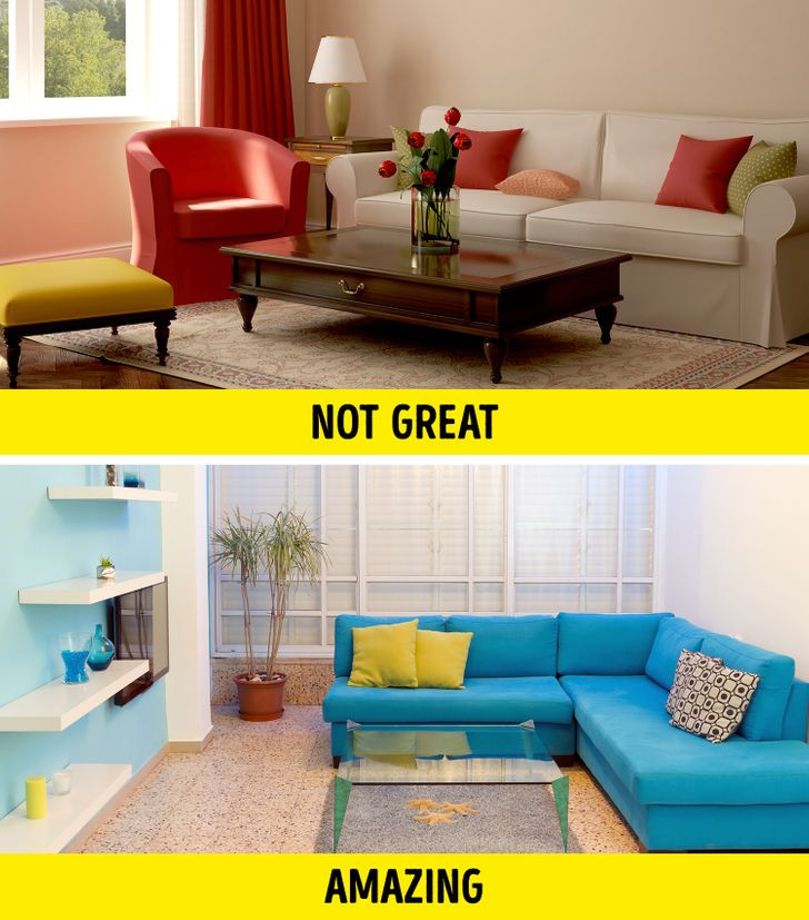 Sofa chữ L tận dụng tối đa góc của phòng khách cũng là giải pháp hoàn hảo cho không gian nhỏ.
