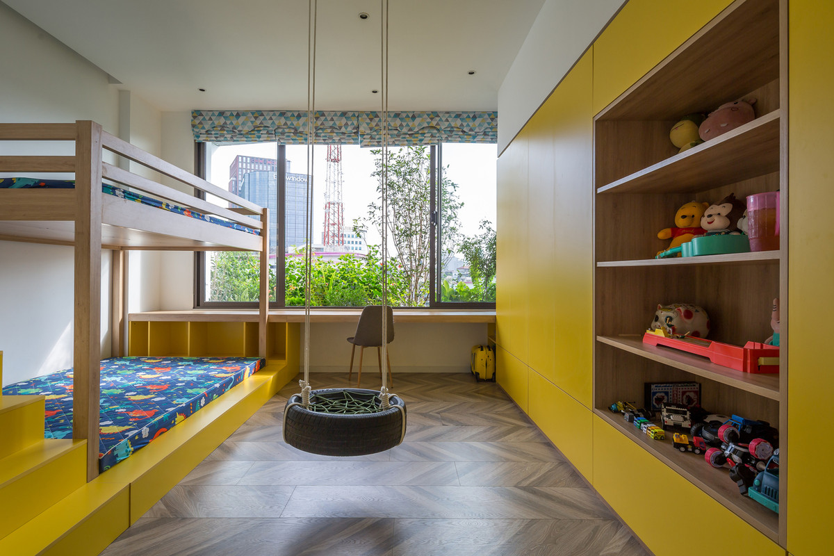 Phòng của trẻ tích hợp nhiều tiện ích.