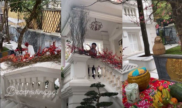 Sau khi lấy chồng, Thanh Tú sống trong căn biệt thự lớn như cung điện. Ảnh: Facebook.