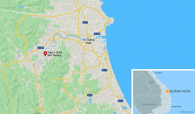 Quang Ngai: Oto boc chay, hai cha con thoat chet-Hinh-2