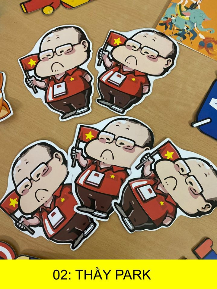 Mẫu bao lì xì hình HLV Park Hang Seo đáng yêu. Nguồn ảnh: Facebook.